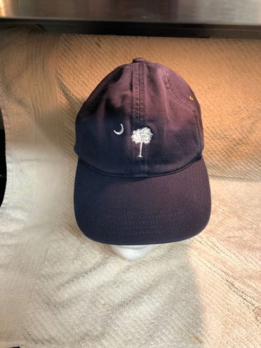 Navy Palmetto Tree and Moon SC Adjustable Hat Ladies Slouch Richardson $25