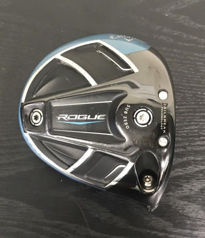 EXCELLENT RH CALLAWAY ROGUE SUB ZERO 9* DRIVER HEAD ONLY, HEADCOVER, EASILY 9+!!