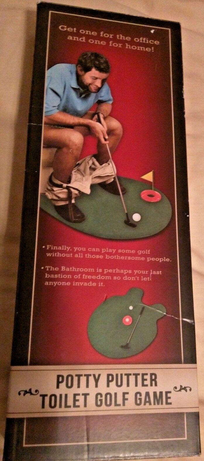 Toilet Bathroom Mini Golf Game Potty Putter Sports Silly Gag Gift Novelty