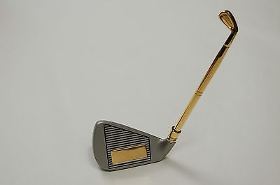 Golf Club Iron Ink Pen Personalize on Brass Plate