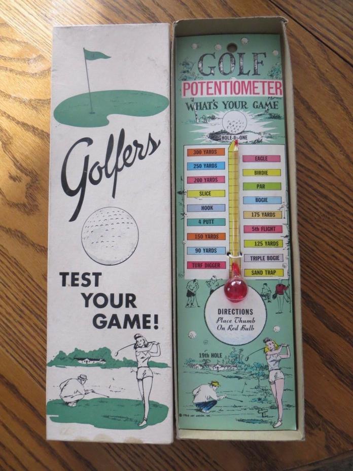 1966 Art Anson Inc.Golf Potentiometer what's your game golfing 19th hole game