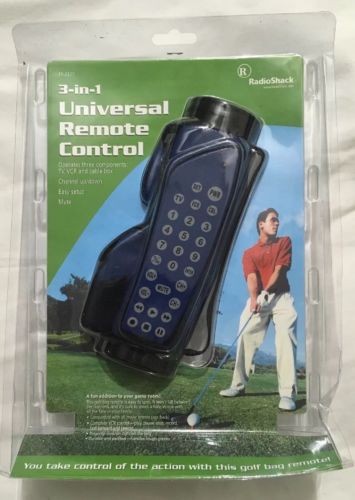 RadioShack 15-2127  Universal 3 in 1 TV Remote Control Golf Bag Brand New Sealed