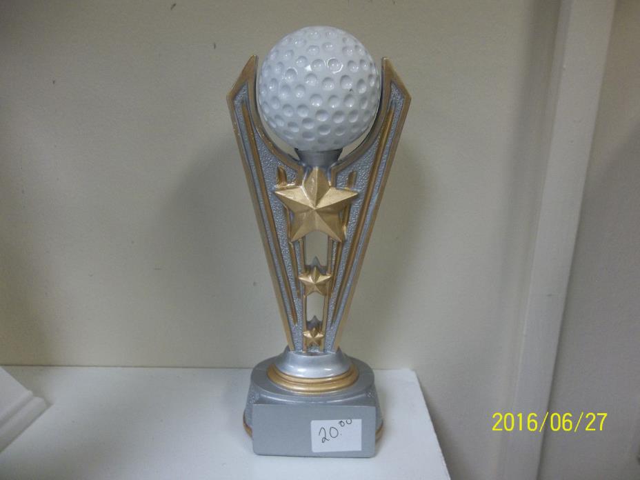 Golf trophy or award, about 8
