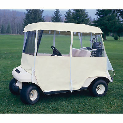 Classic Accessories Deluxe Golf Cart Cover Driving Enclosure- 2-Person, White