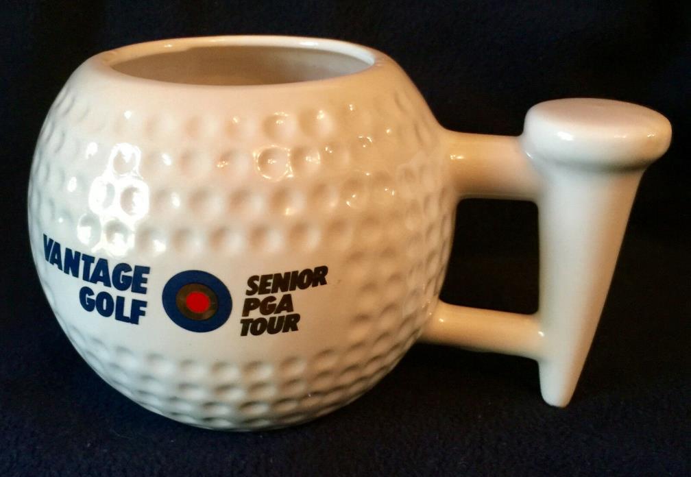 Vantage Golf Senior PGA Tour Golf Ball & Tee Mug New