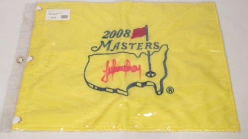 New! Masters 2008 Autographed Signed Golf Pin Flag 