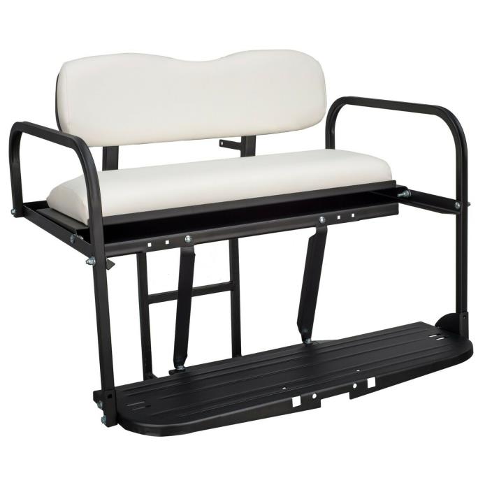 Gusto™ EZGO TXT Golf Cart Aluminum Rear Flip Seat - White