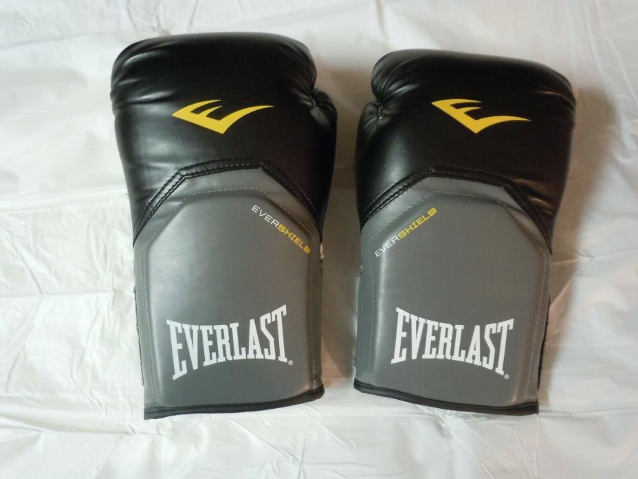 Everlast Pro Style Elite Training Gloves (Black, 16 oz.) Evershield Tech - NEW