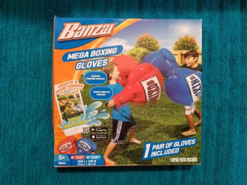 Kids Inflatable Mega Boxing Gloves by Banzai - Summer Fun for Outdoors! Red