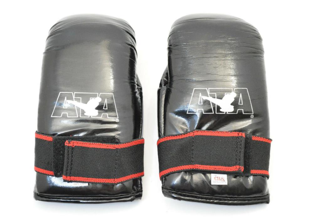 ATA Taekwondo Sparring Gear Protection Black Gloves Child Kids Size Small