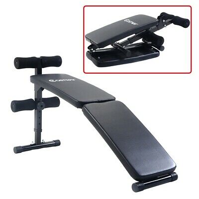 Adjustable Folding Arc-shaped Sit Up Bench Gym Home Exercise Fitness Workout