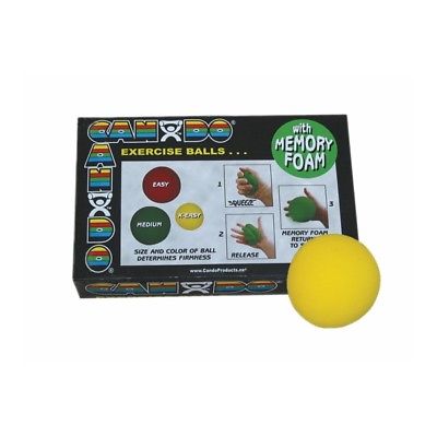 (yellow:x-light:6.4cm ) - Cando Memory Foam Squeeze Ball - 6.4cm diameter -