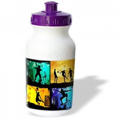 3dRose wb_6181_1 Skateboarding Baseball Basketball Soccer Sports Water Bottle,