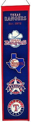 (Texas Rangers) - Winning Streak MLB Texas Rangers Wool Heritage Banner