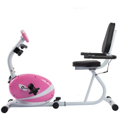 Health & Fitness Pink Magnetic Exercise Bike Cardio Workout Home Gym Adjustable