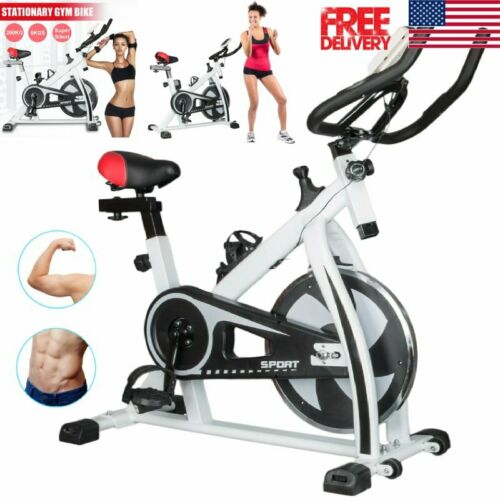 Adjustable Exercise Bike Stationary Indoor Cycle  Trainer for Workout Fitness AP