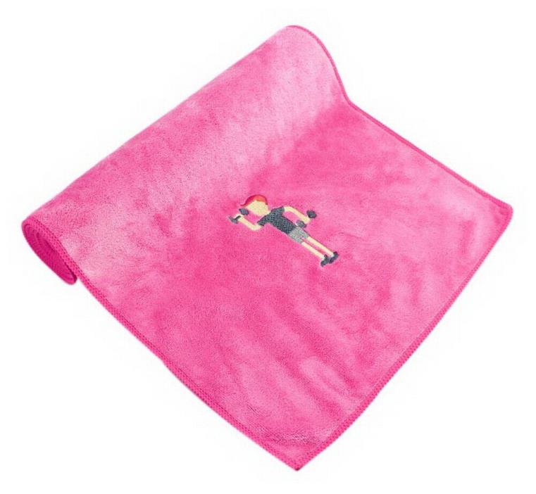 Sports Towel Fitness Running Gym Sweat Towel Quick-drying Couple Towel, Rose Red