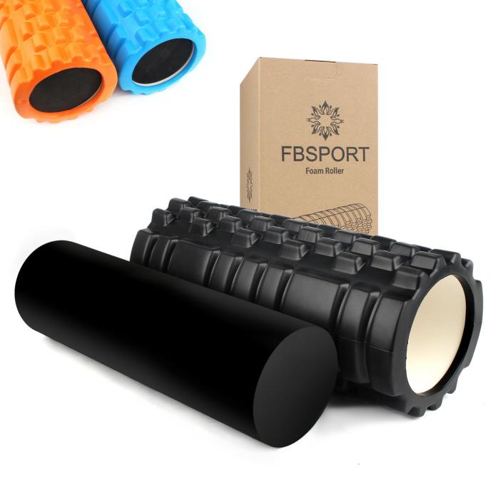 Black Extra Firm High Density Foam Roller Muscle Back Pain Trigger Yoga Massage