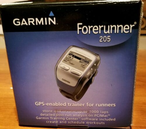 Garmin Forerunner 205 GPS Trainer Tracker Running Bicycling Tested Working CIB