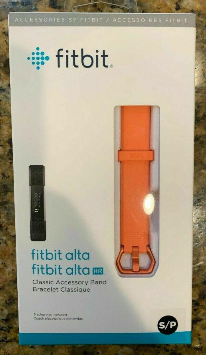 NEW Genuine& Sealed Fitbit Alta & Alta HR Classic Accessory Band, Coral (Small)