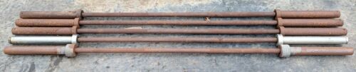 Lot of 5 Olympic Barbell Weightlifting Bar Powerlifting Strongman USA VTG York