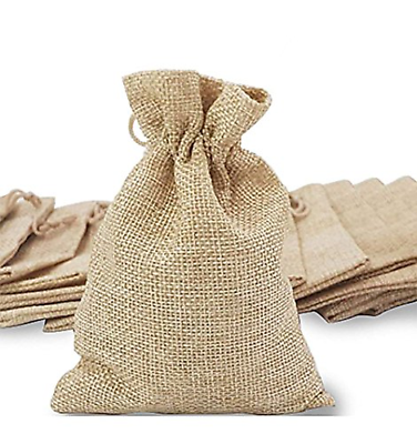 50Pcs Burlap Bags, Mini Gift Bag Jewelry Pouches Packing Storage Candy Bags Jute