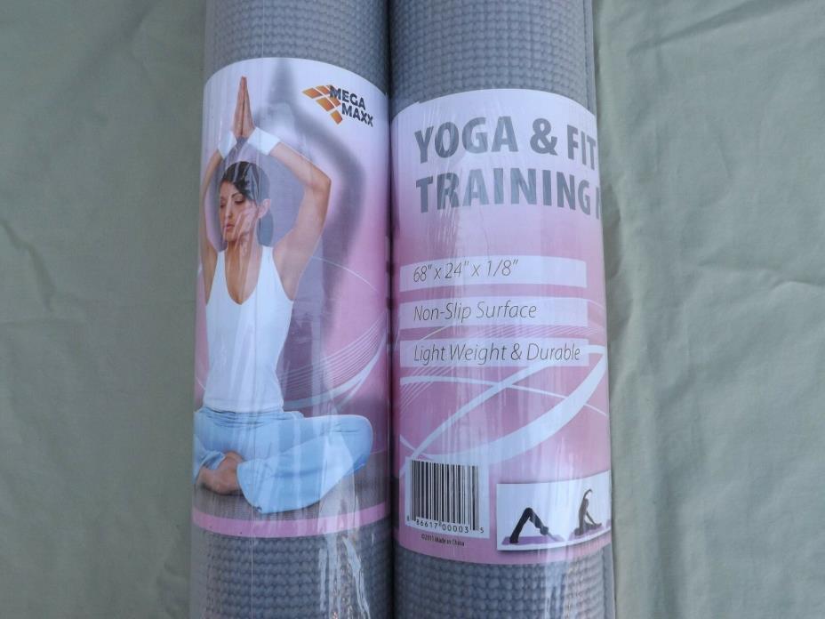 Lot of 2 Yoga & FItness training mats by Mega Maxx NIB 68