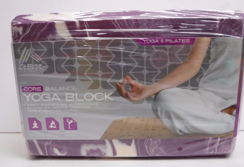 RBX Yoga & Pilates Block Core Balance Purple NEW FREE SHIPPING!