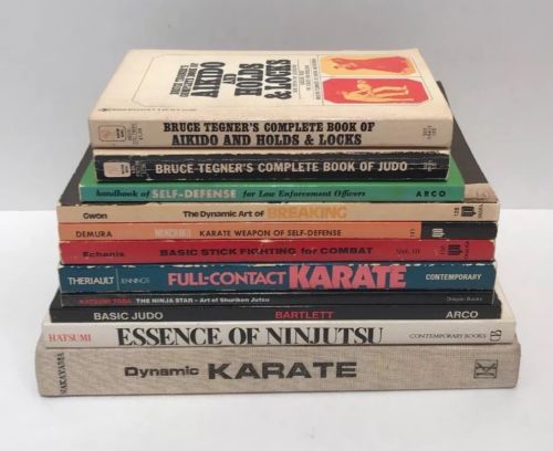Lot Of 11 Karate Judo Ninjutsu Aikido Nunchaku Speacial Forces Martial Art Books