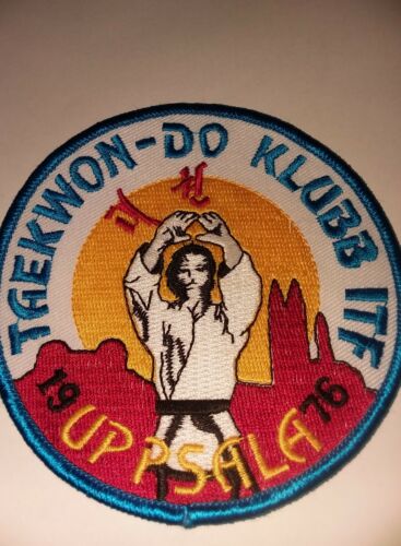VINTAGE Taekwon-do Klubb ITF uppsala 1976 Patch MARTIAL ARTS / KARATE / MA / MMA