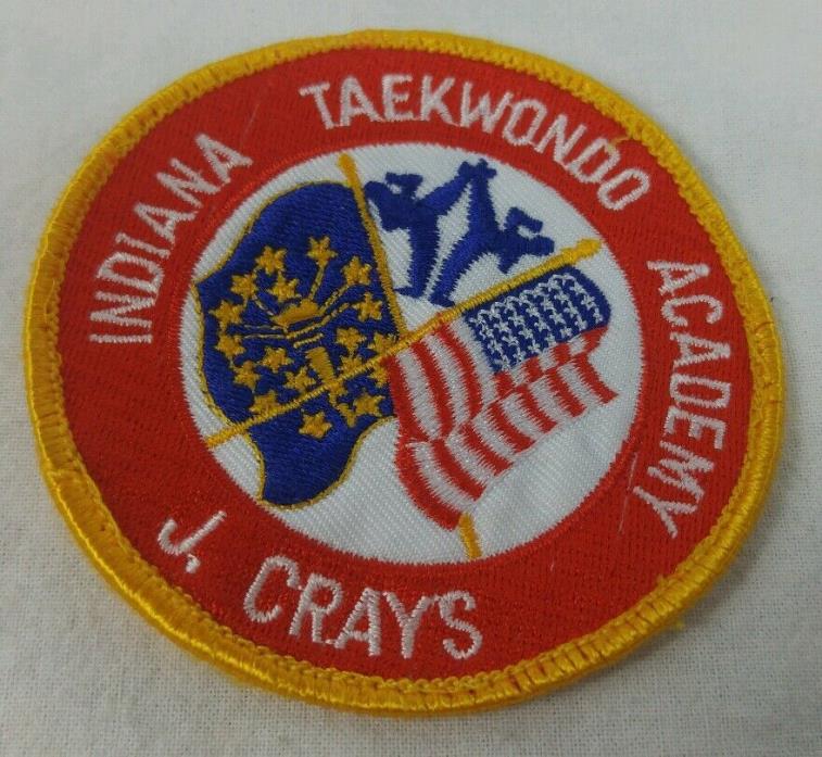Indiana Tae Kwon Do Academy Sew On Patch J Crays Martial Arts Fight Train Patch