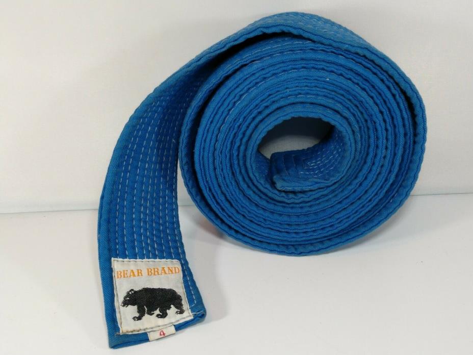 Vintage Bear Brand 4 Blue Martial Arts Karate Belt Size-101