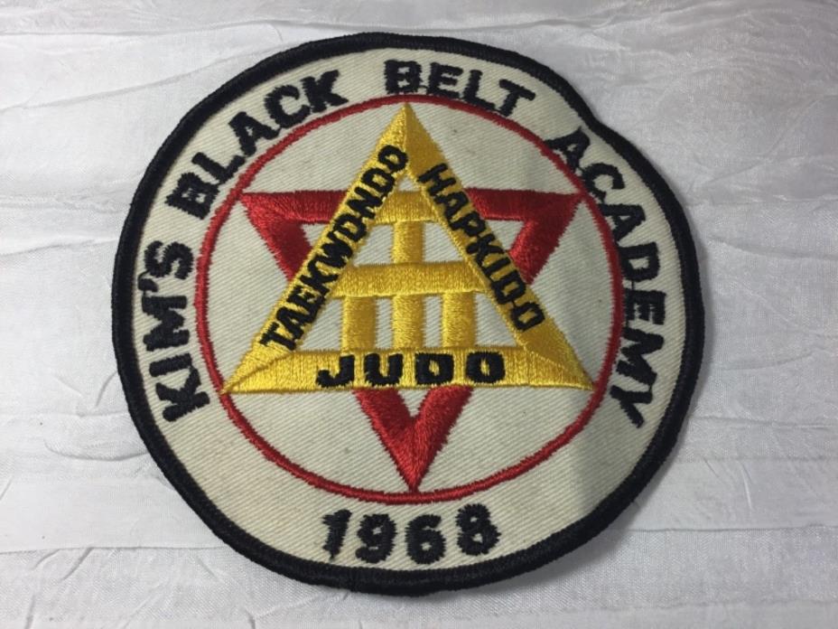 Vintage 1968 Kim’s Black Belt Academy Judo Tae Kwon Do Hapkido Uniform Patch