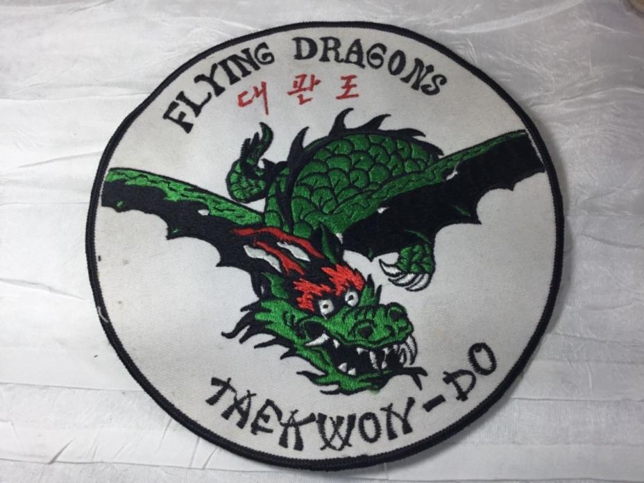 Vintage Large Team 7” Tae Kwon Do Flying Dragons Uniform Patch