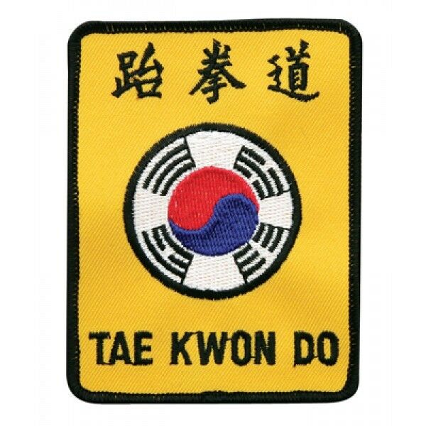 New Taekwondo Patch for Taekwondo Uniform Korean Flag Patch Embroidered-Yellow