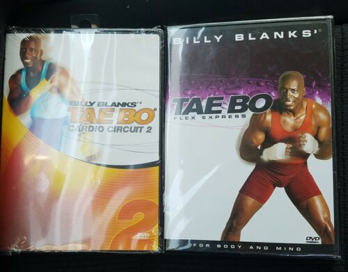2 DVDs Billy Blanks Tae Bo cardio circuit 2 flex express New
