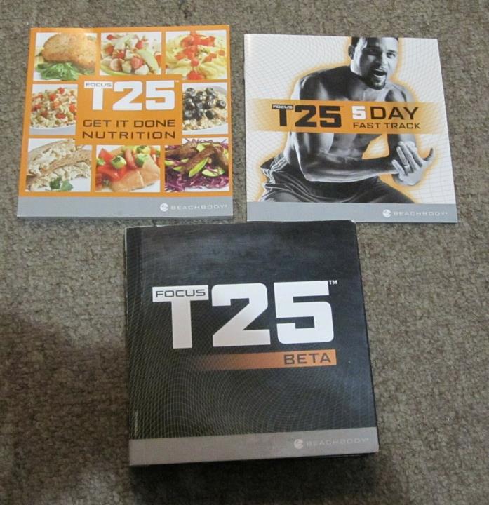 Focus T25 Workout Alpha and Beta Workout Dvd Set 10 DVDs Nutrition Guide