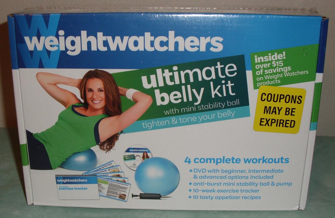 Weight Watchers Ultimate Belly Kit with Mini Stability Ball New Sealed