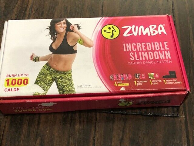 Zumba Fitness Incredible Slimdown DVD System Workout Dance Exercise 4 Disc Set
