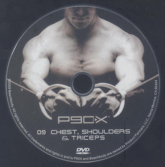 Replacement disc 9 P90X Extreme Home Fitness  Chest,Shoulders,& Triceps disc DVD