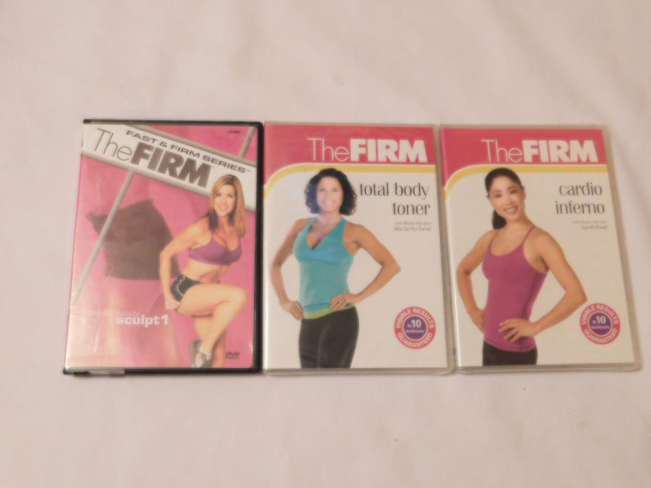 2 DVD Lot The FIRM Total Body Toner & Cardio Inferno + Bonus workout Ships FREE