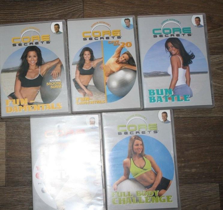 Gunnar Peterson's Core Secrets Workout FITNESS Exercise DVD Set Of 5