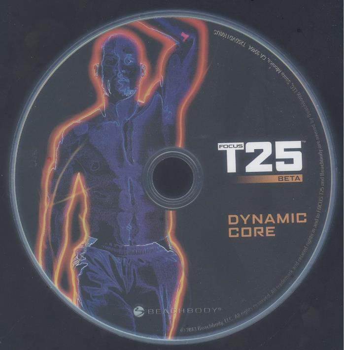 Replacement disc Focus T25 Beta - Dynamic Core DVD Beachbody
