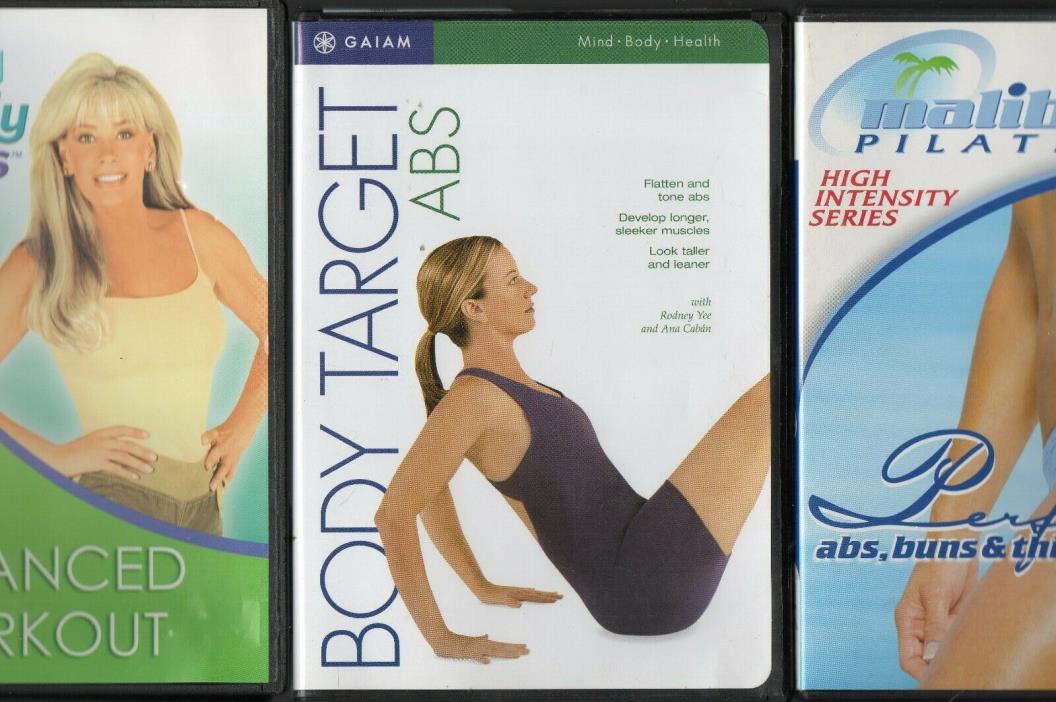 3)  Fitness Workout DVD's ~ GAIAM ~ Body Target ~ Shapely Secrets & PERFECT 10