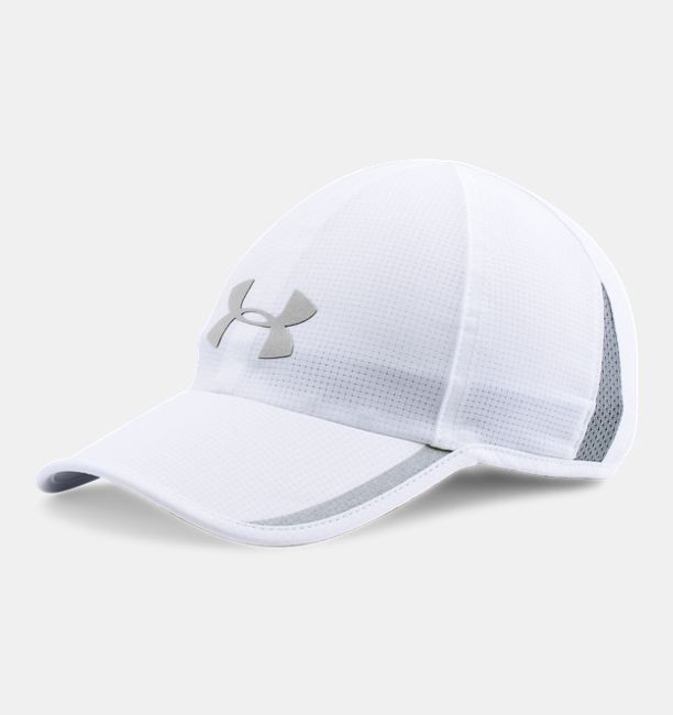 Under Armour Men's Shadow ArmourVent Cap White/Steel One Size Adjustable Back