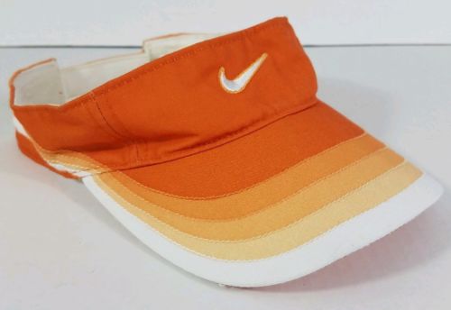 Nike Air Visor Hat Adult Adjustable Orange White Cap Tennis Golf Running Ombre