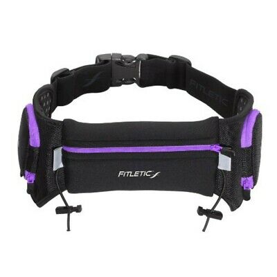 Fitletic Quench Retractable Hydration Belt - Black/Purple - Large/X-Large