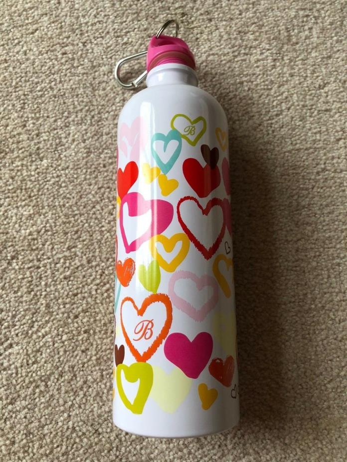 Brighton Wild Heart Stainless Steel Water Bottle w/ Metal Clip New