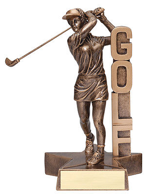 Female Golf trophy or award, about 6