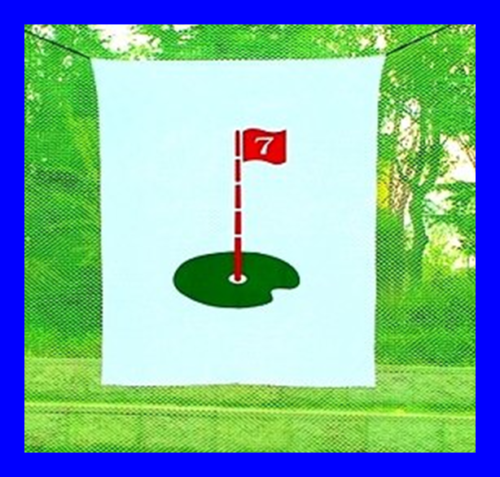 Hubble Golf Target Training Aid Driving Range Backstop Flag Targets 5'X6 Sports